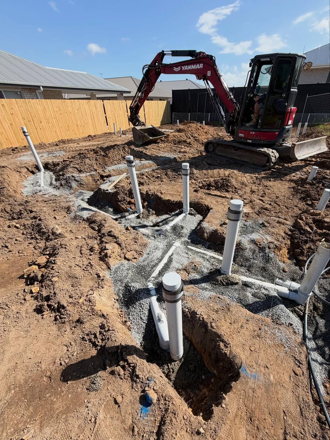 Plumbing re-route through brickwork